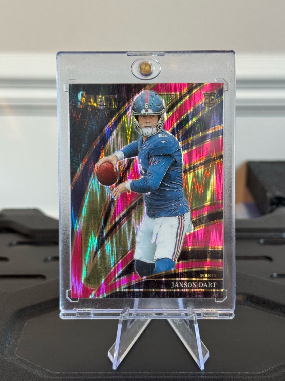 🔥 2025 Jaxson Dart Panini Select Pink Prizm Shock Rookie Card. #newyorkgiants